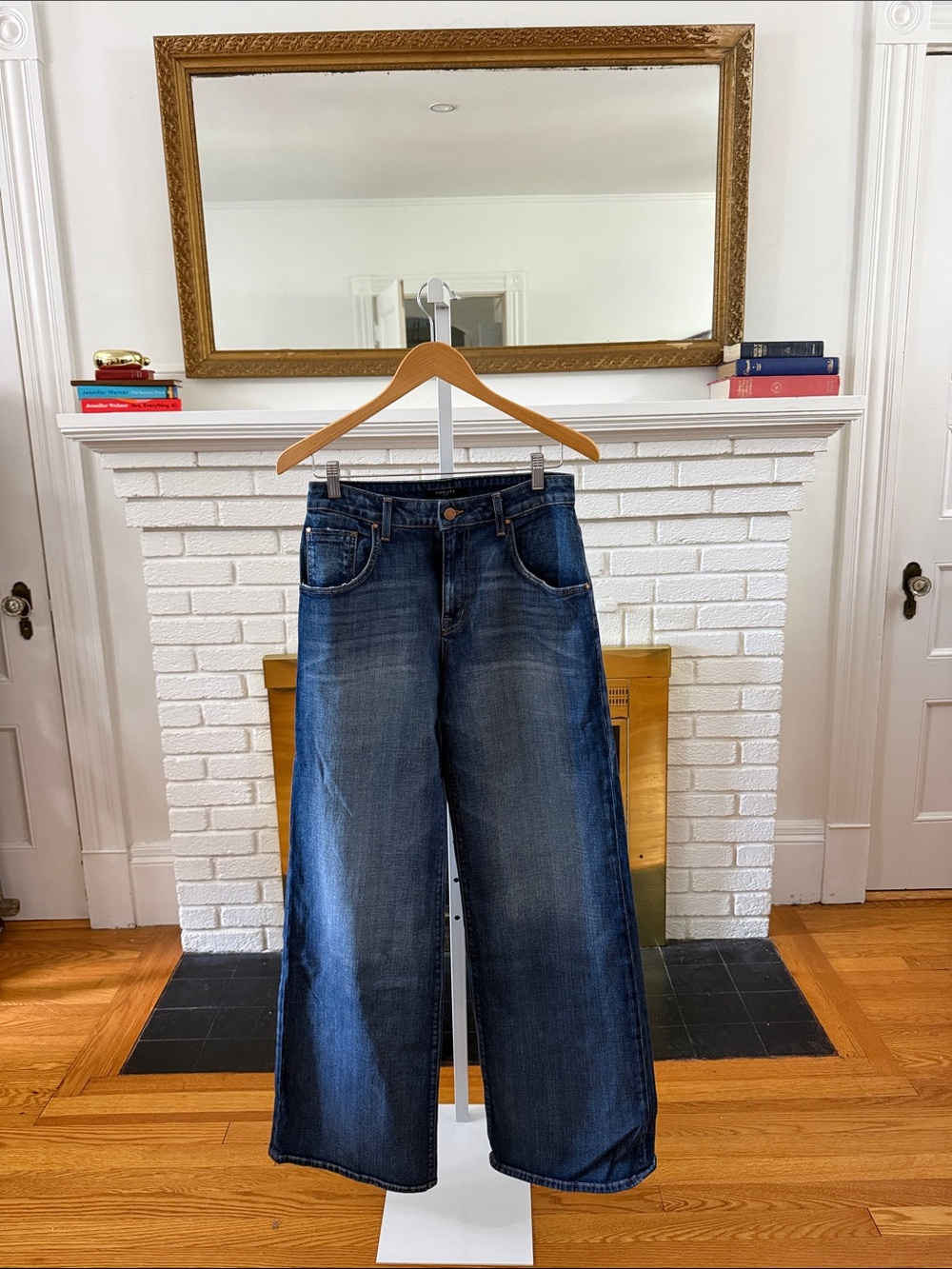 Fidelity Wide-Leg Jeans in Dark Blue Wash